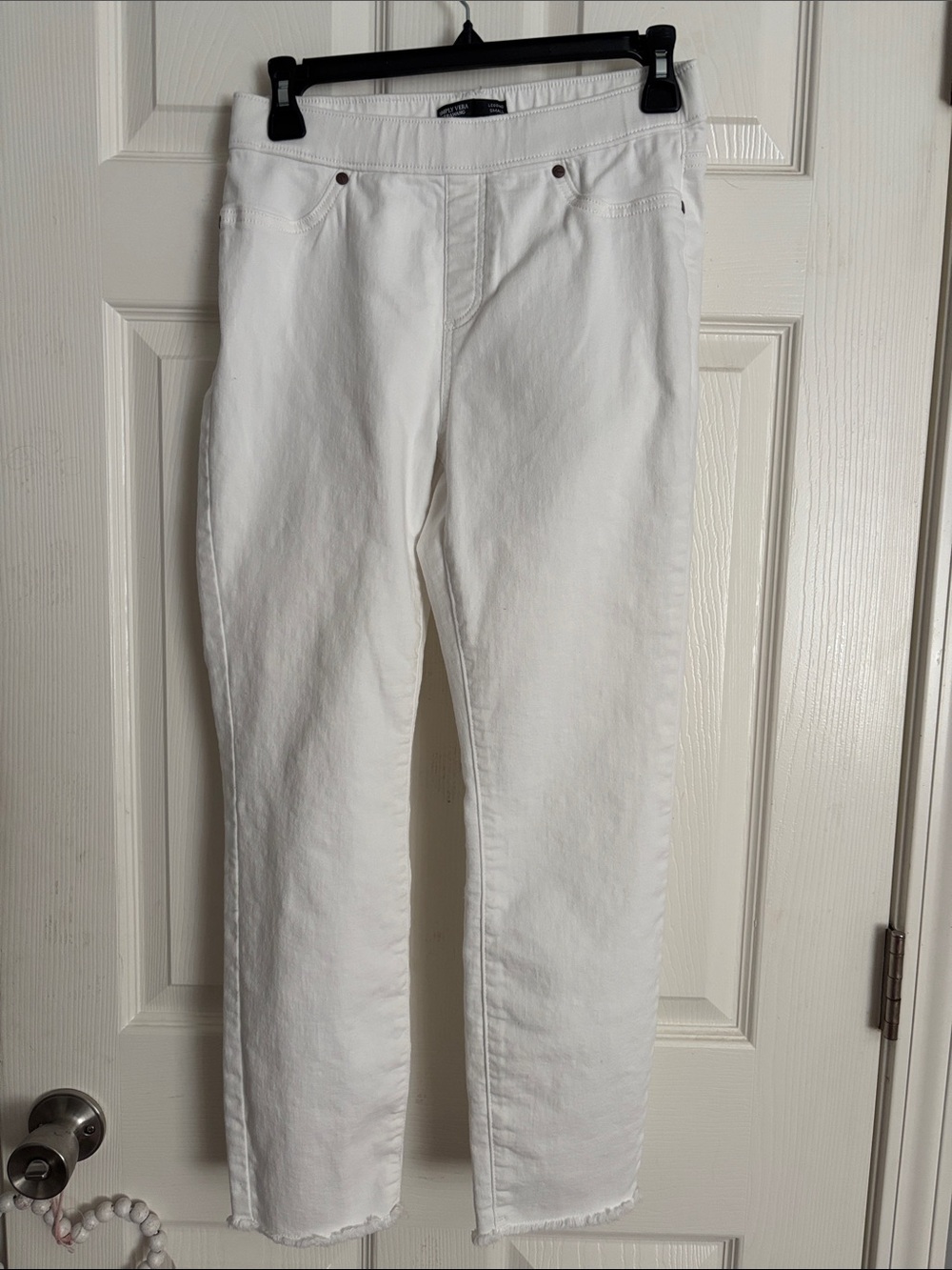 Simply Vera Vera Wang White Pull-On Jeggings